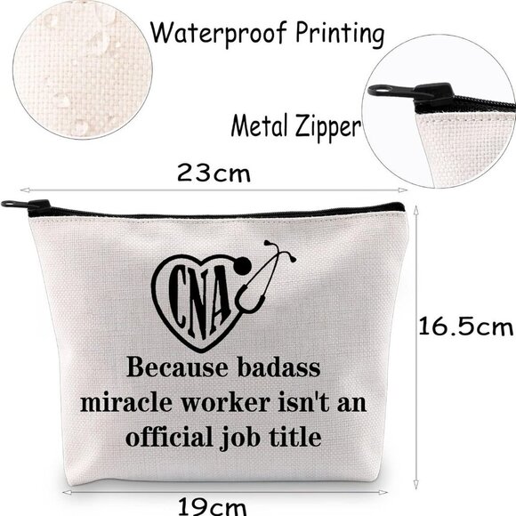 Certified Nursing Assistant Gift CNA Cosmetic Makeup Bag CNA Appreciation Gift Z - Picture 3 of 7